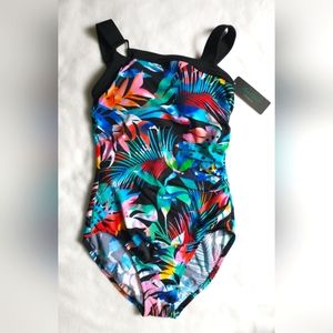 NWT Aqua Green Asymmetrical Swimsuit Medium